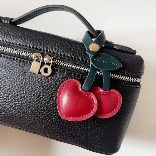 Cherry Heart Bag Charm