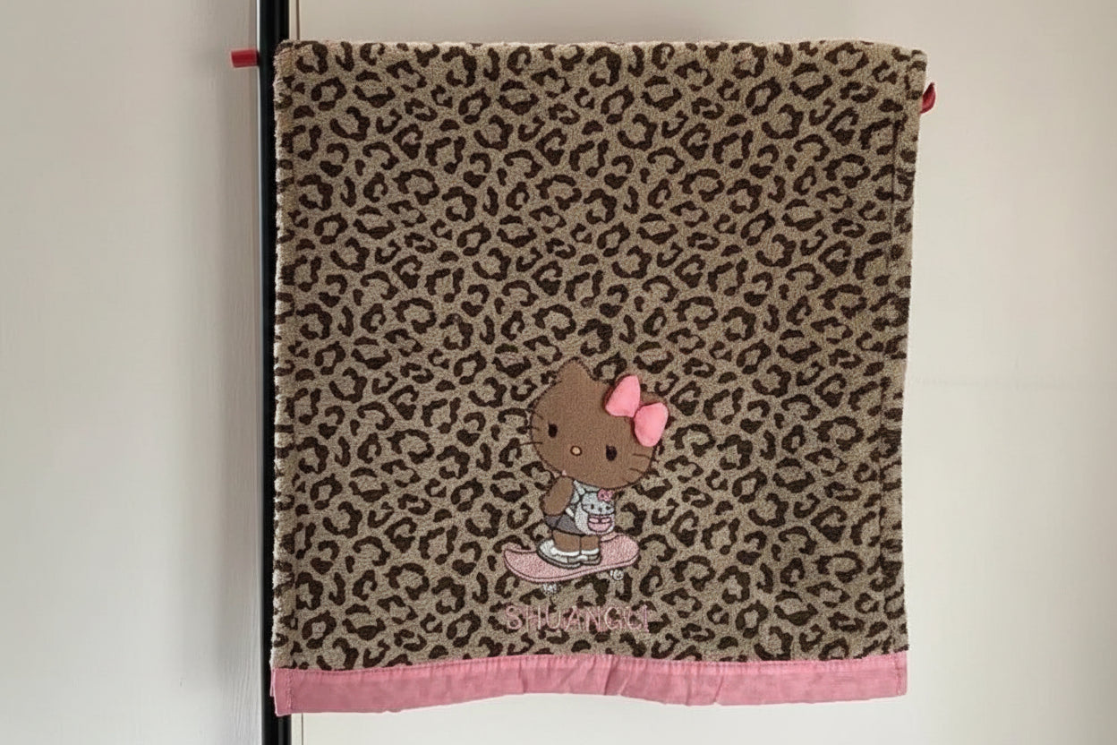 Hello Kitty Leopard Adore Towel