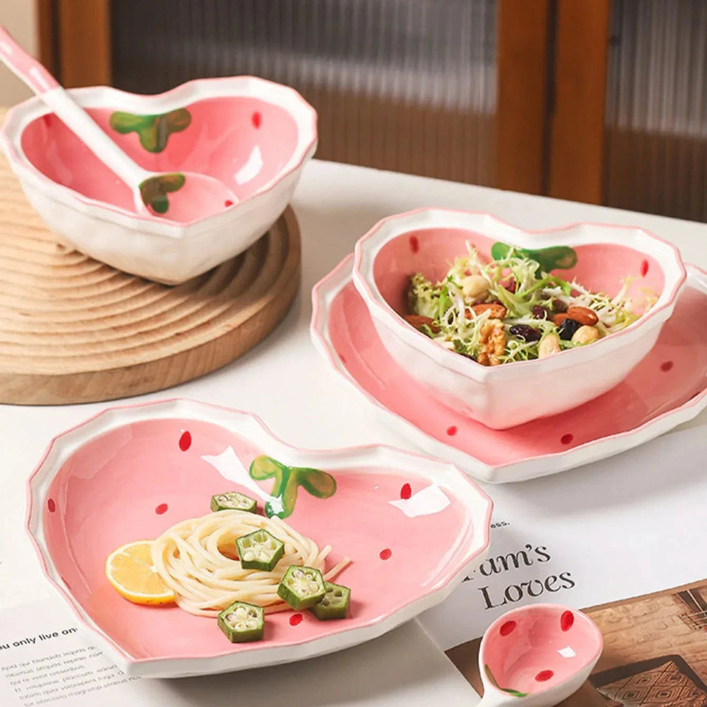 Strawberry Heart Dinnerware Set
