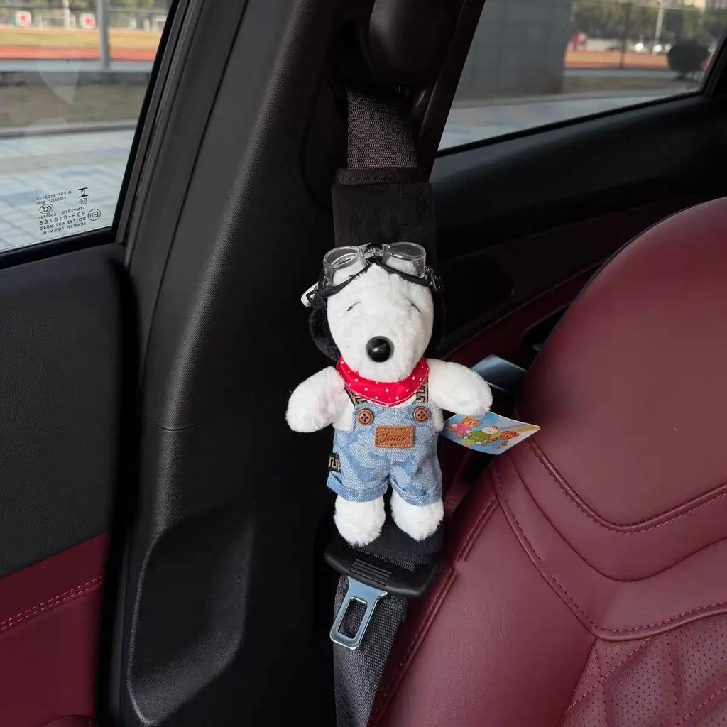 Snoopy Family Plushy Car Seat Belt Cover