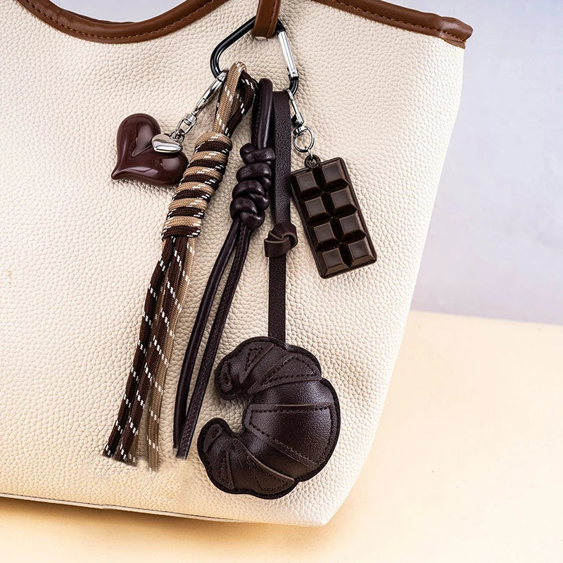Croissant & Chocolate Keychain