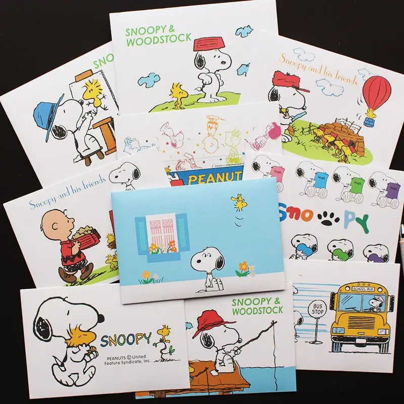 Snoopy 10pcs Greeting Cards Set