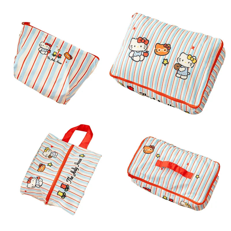 Hello Kitty Stripped Storage Bags