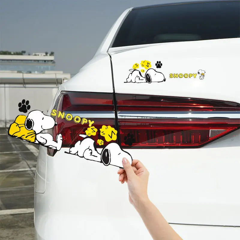 Snoopy Snoozing Car Sticker