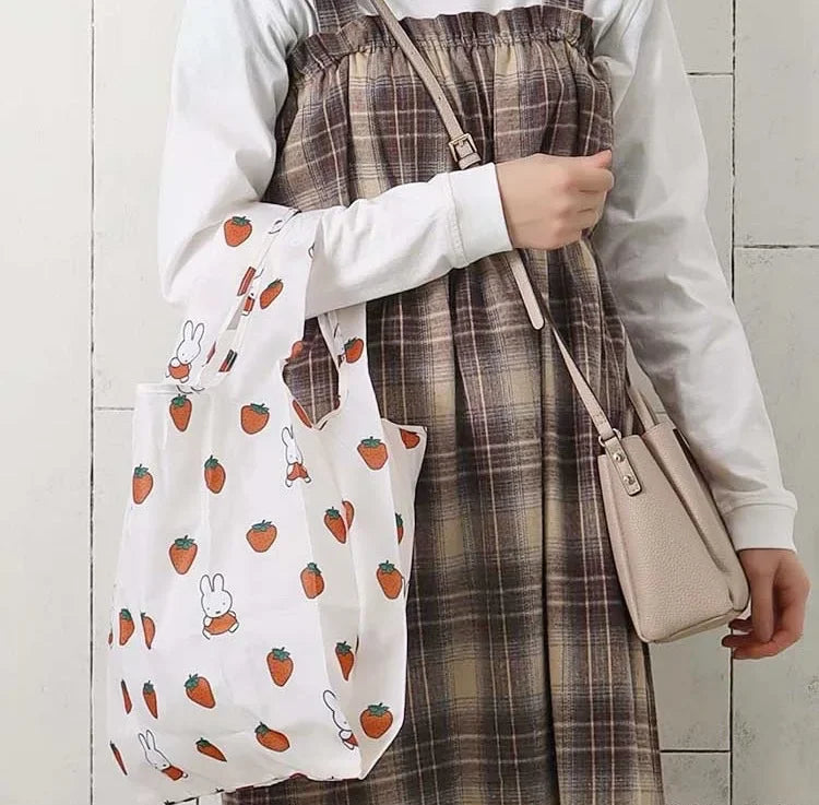 Miffy Strawberry Foldable & Portable Bag