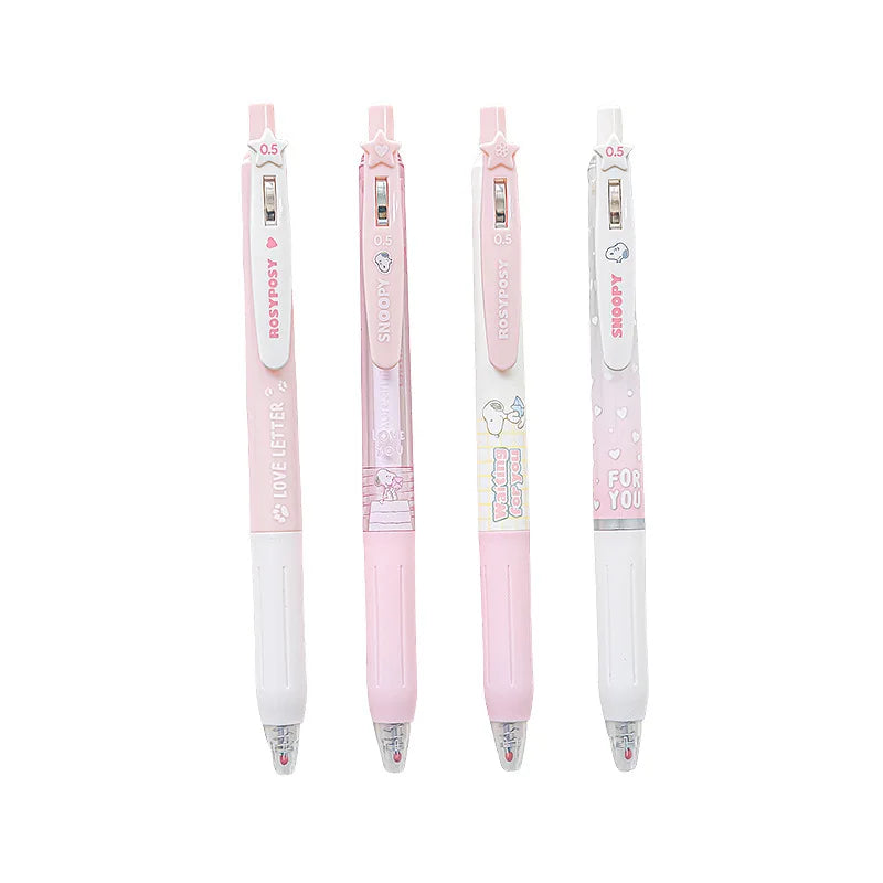 Snoopy 0.5mm Black Gel Pen 4pcs