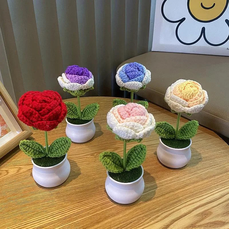 Roses In A Pot Crochet