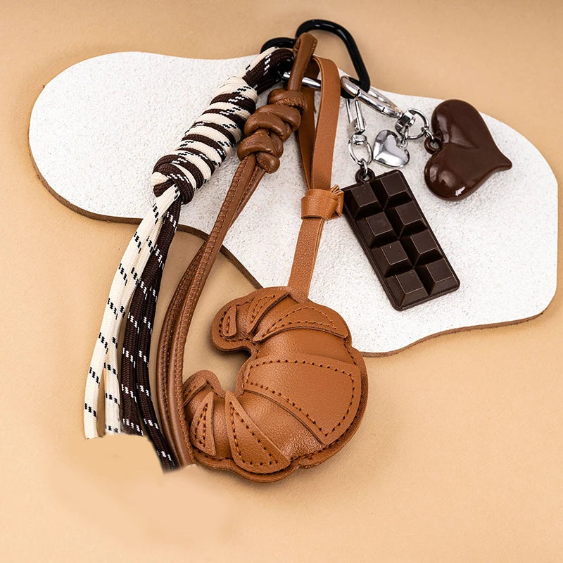 Croissant & Chocolate Keychain