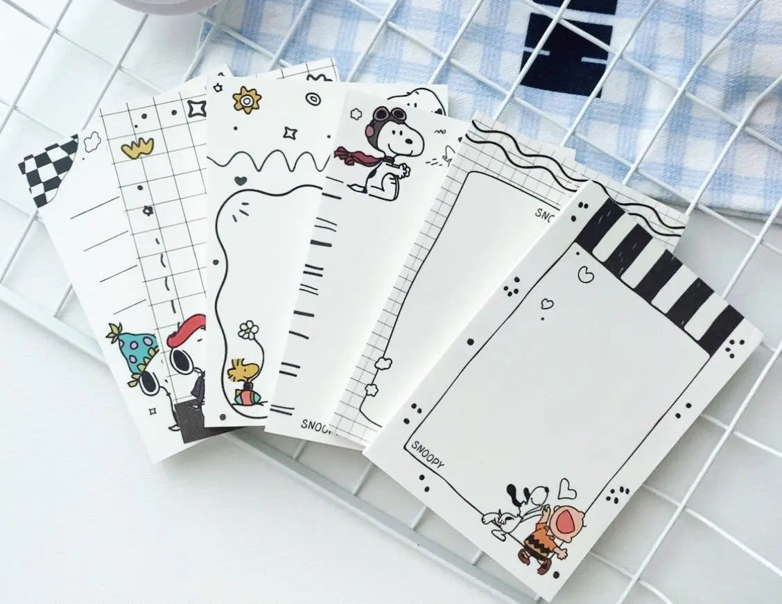 Snoopy Kawaii Mono Memo Pads 6pcs