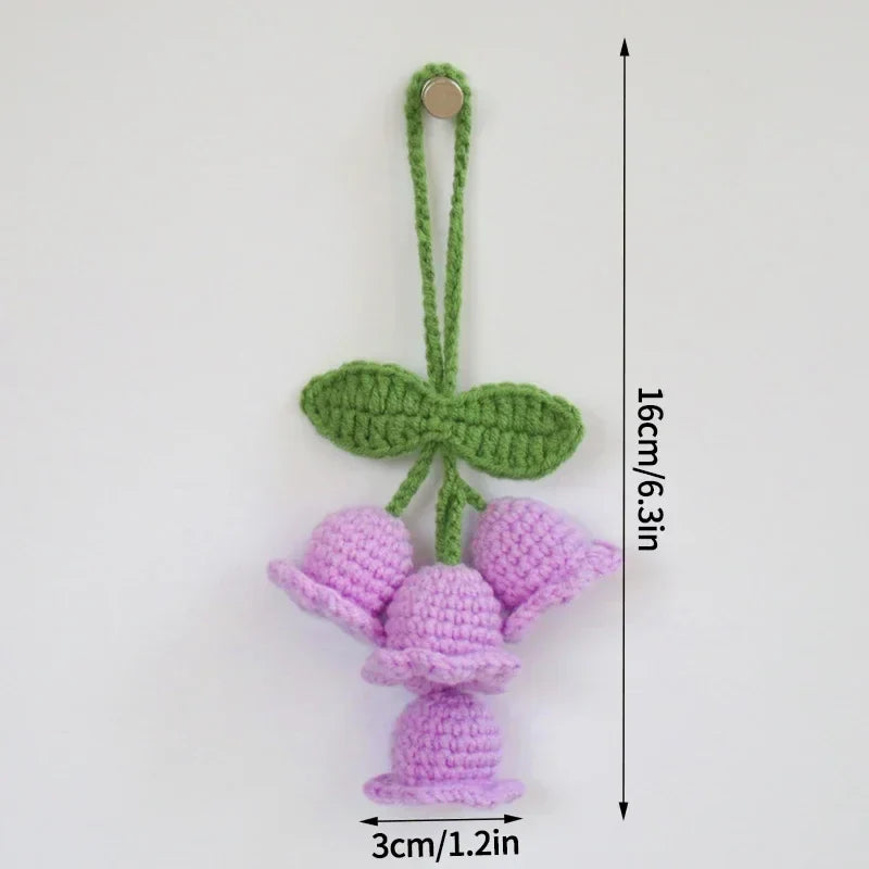 Lily Of The Valley Crochet Keychains