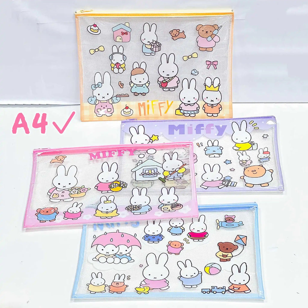 Miffy Kawaii Transparent Bag 4pcs