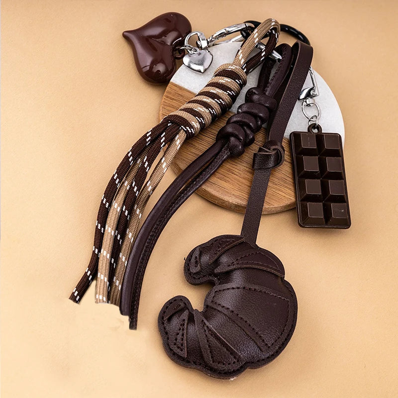Croissant & Chocolate Keychain