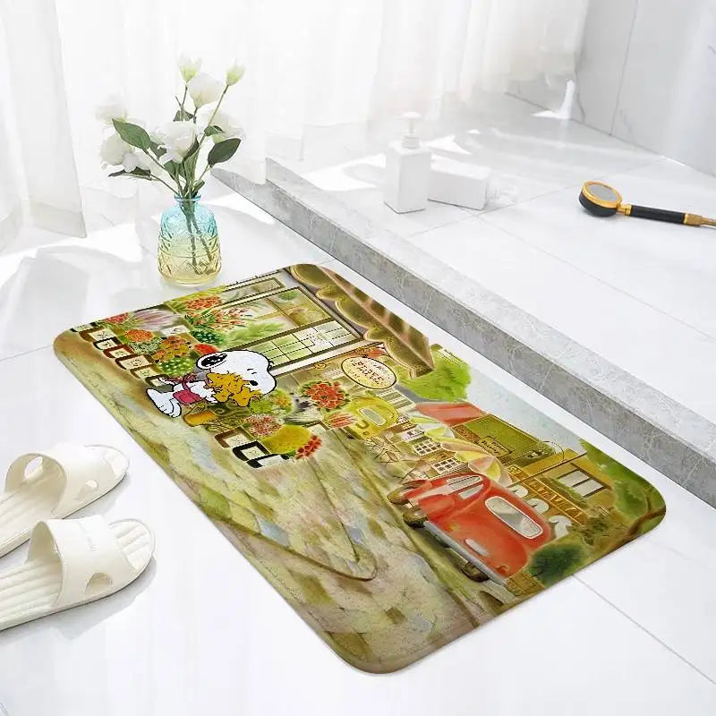 Snoopy Playful Bath Mat