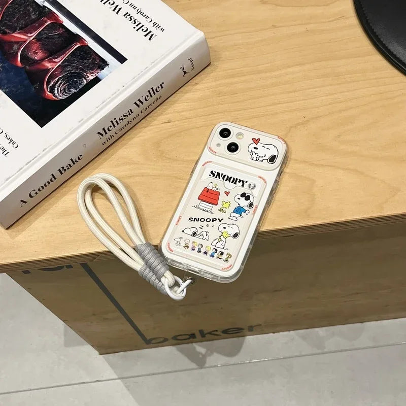 Snoopy Kawaii Phone Case With Lanyard