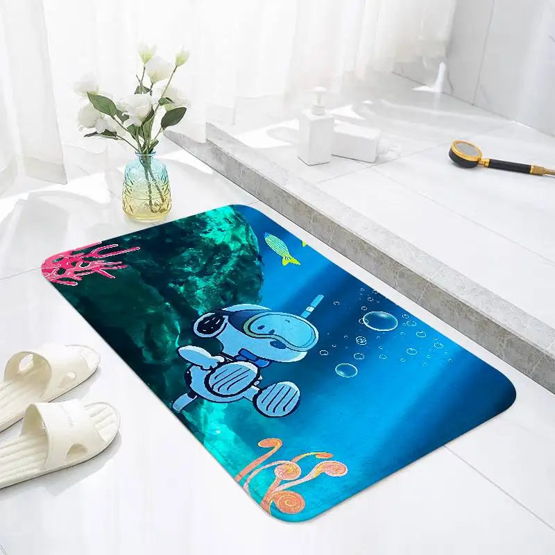 Snoopy Playful Bath Mat