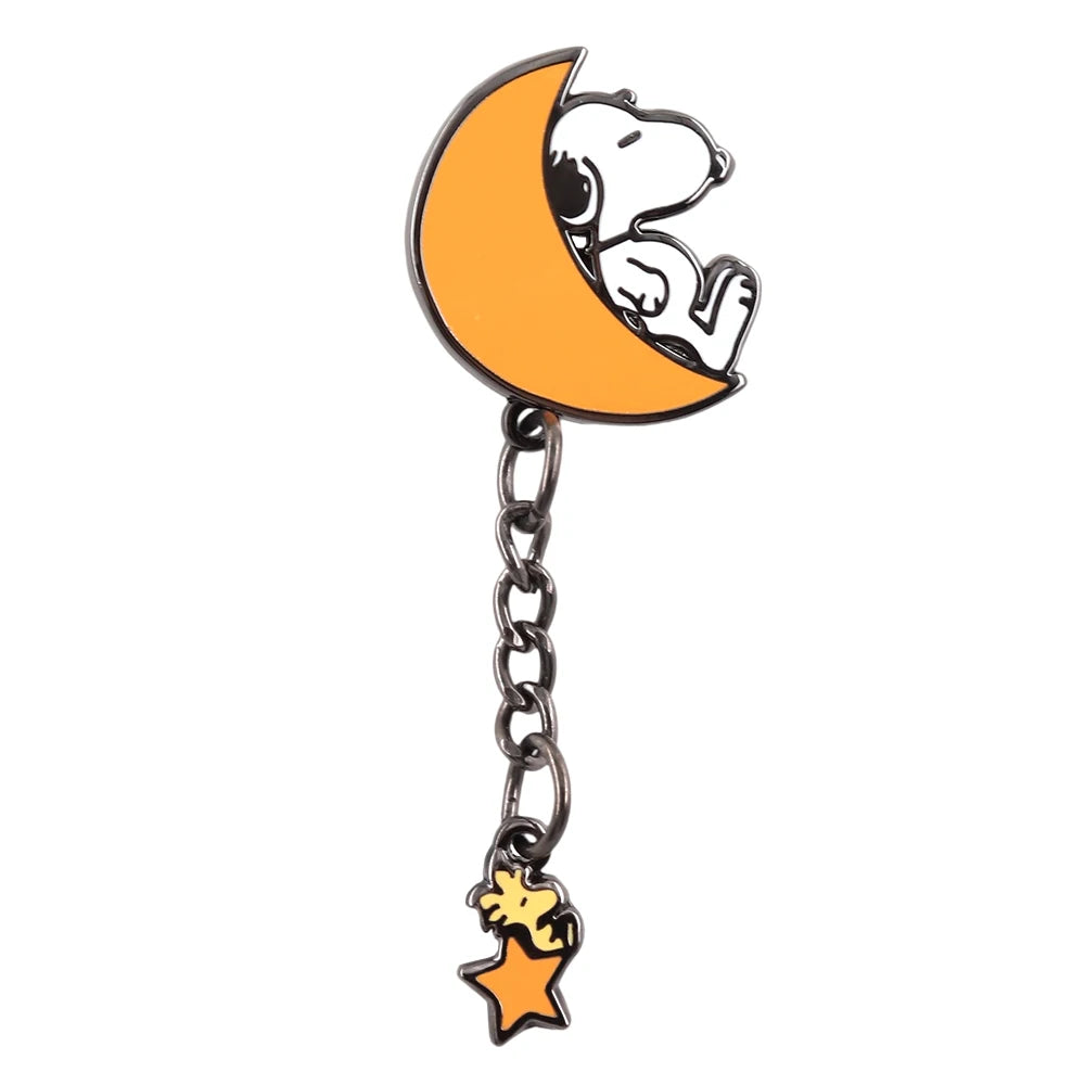 Snoopy Moon Brooch