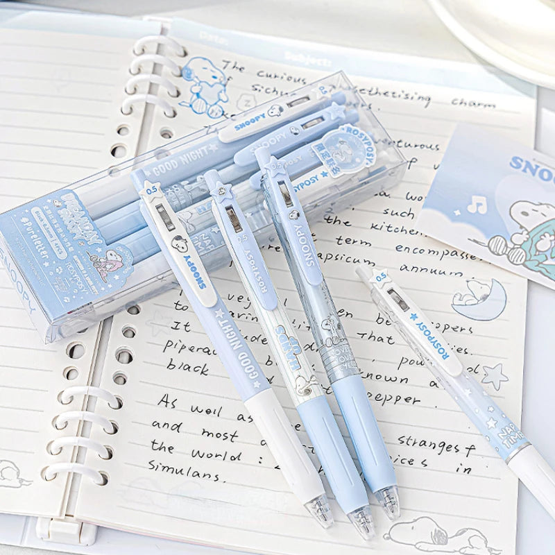 Snoopy 0.5mm Black Gel Pen 4pcs