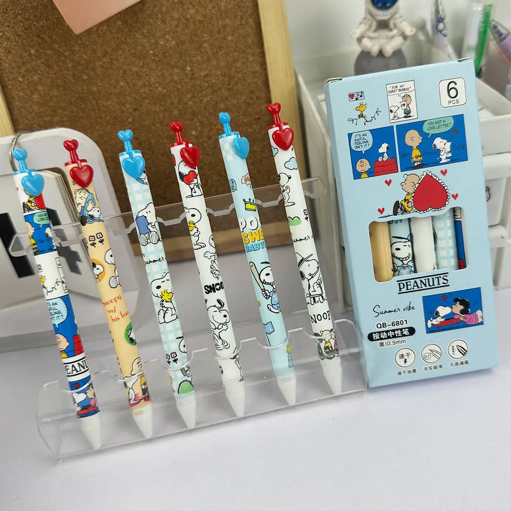 Snoopy Heart Pens (6pcs)