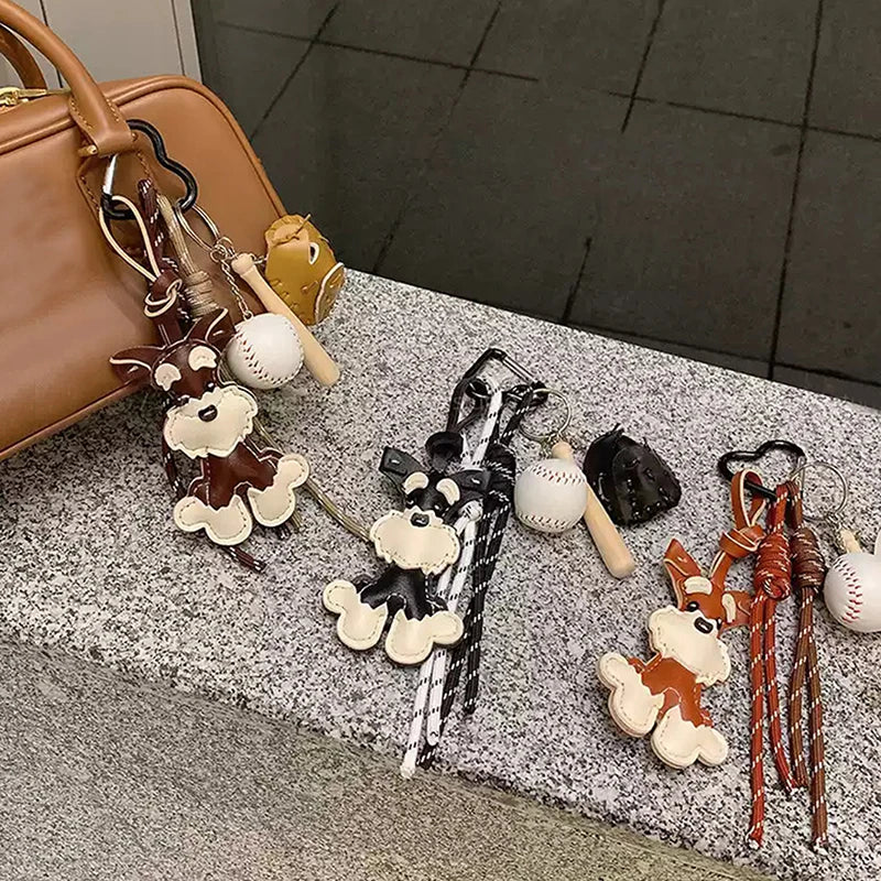 Schnauzer Base Ball Bag Chain