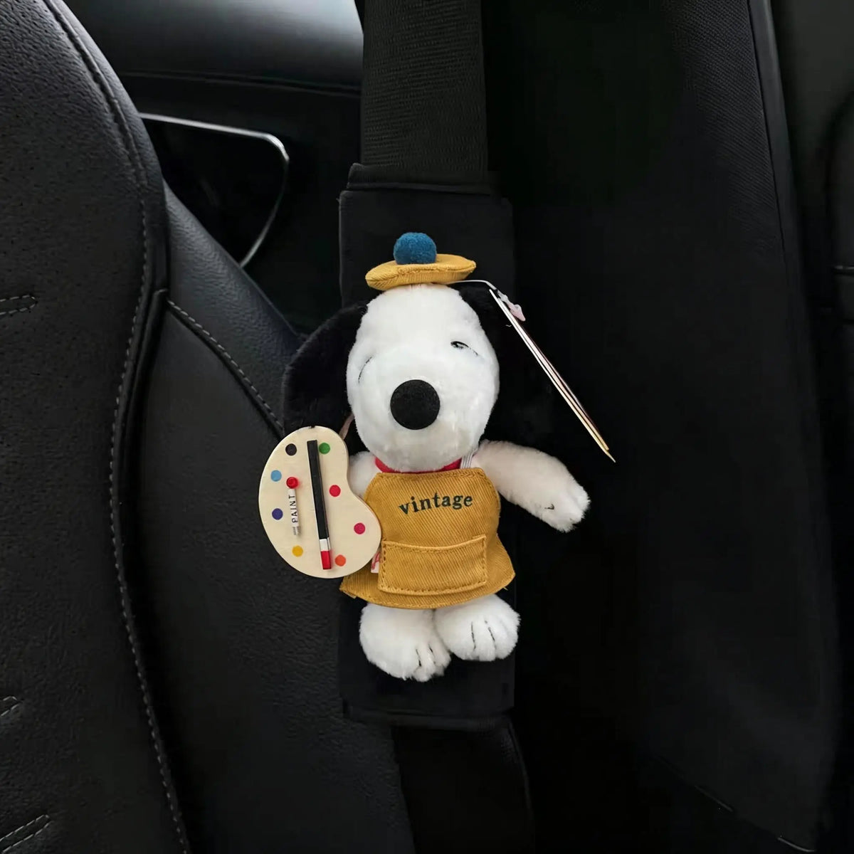 Snoopy Family Plushy Car Seat Belt Cover