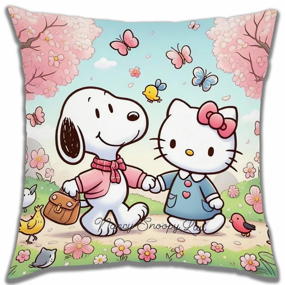 Snoopy Adventure Time Pillowcase