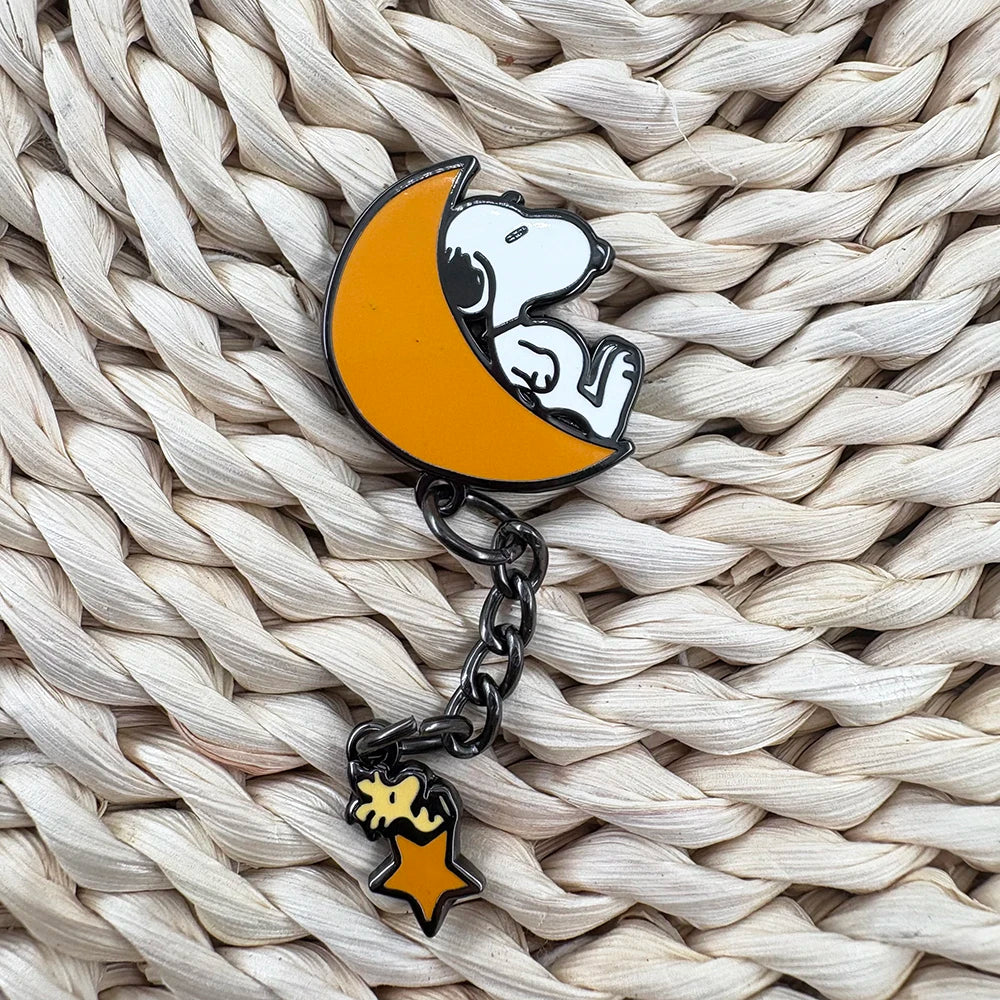 Snoopy Moon Brooch