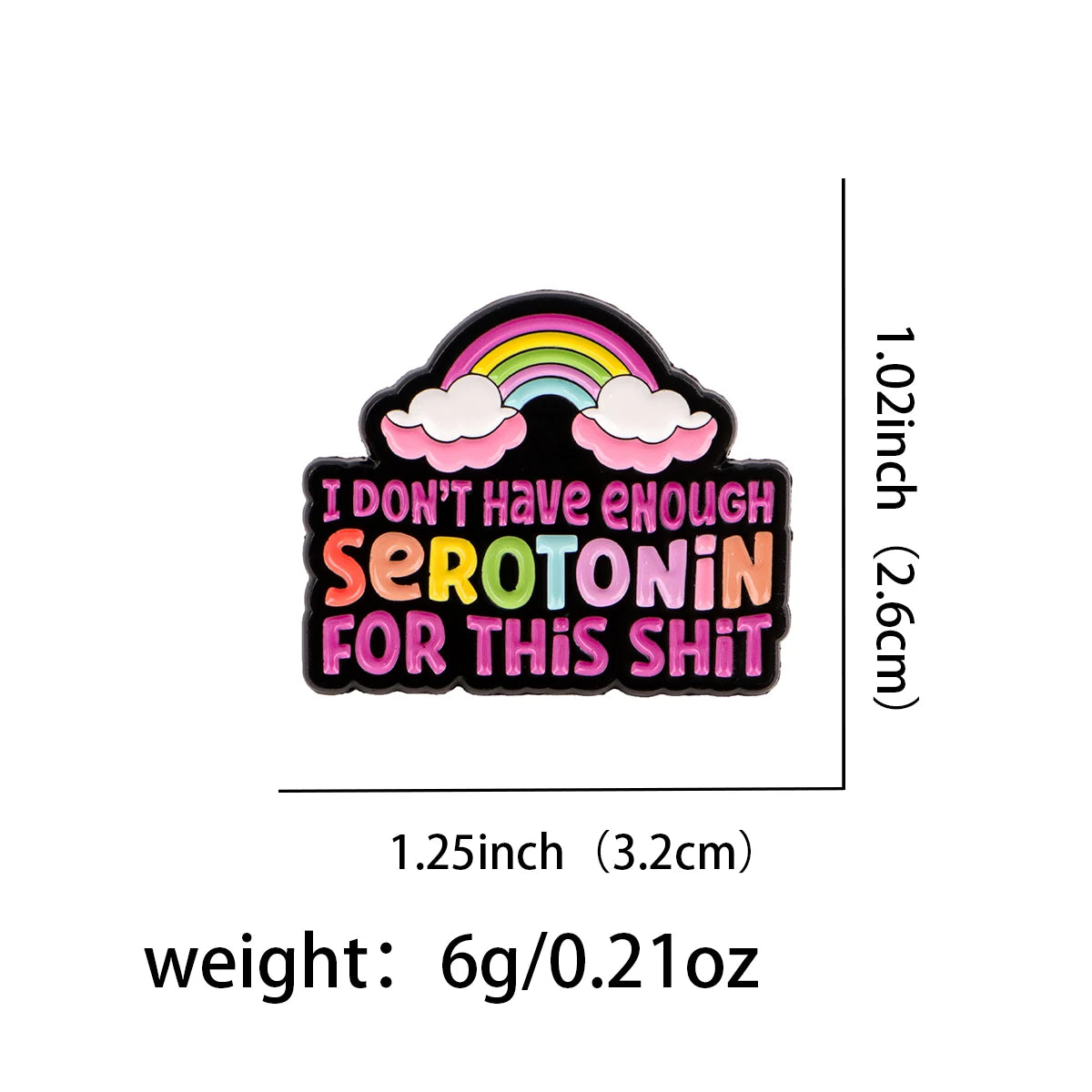Serotonin Brooch
