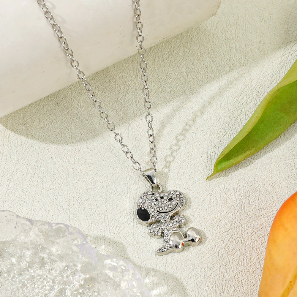 Snoopy Original Zircon Necklace