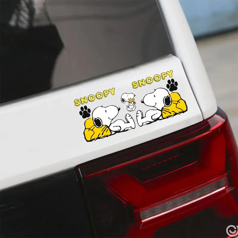 Snoopy Snoozing Car Sticker
