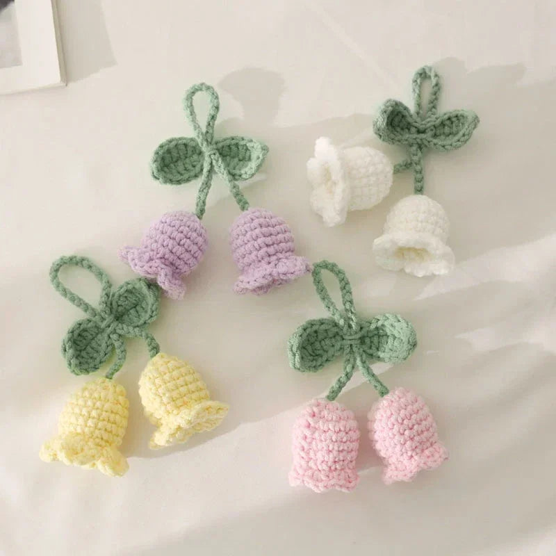 Lily Of The Valley Crochet Keychains
